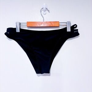 SHEIN Black strappy bikini bottom | Minimalist beach | X-Large